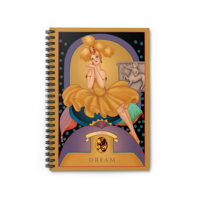 November & Topaz (from the Gem Series) by Sofia Chiostri Spiral Notebook - Ruled Line