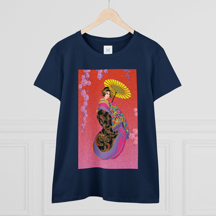 Enchanting Geisha Women's Midweight Cotton Tee