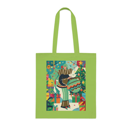 🎄🎁 The Lady Of The Christmas Ornament Cotton Tote Bag – Art Deco Holiday Fantasy