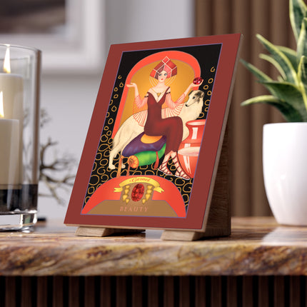 January & Garnet Ceramic Tile — Gem Series by Sofia Chiostri