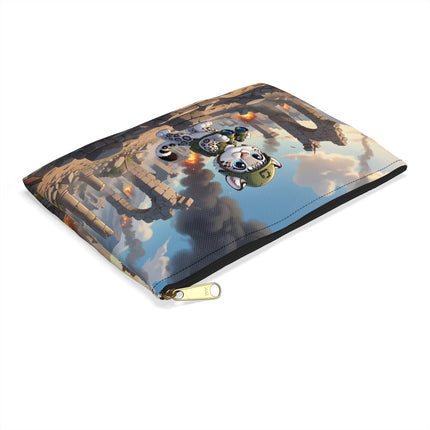 Snow Leopard Lookout Accessory Pouch – Vigilant Explorer & Mountain Mystery