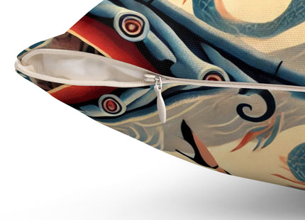 Dragon Fairy of the Temple Spun Polyester Square Pillow