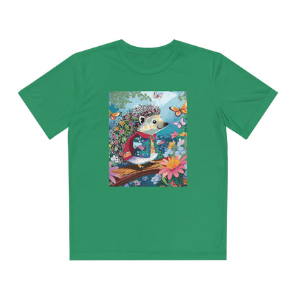 Cute Hedgehog Youth Competitor Tee – Garden Adventure & Whimsical Charm