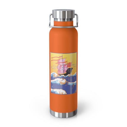 Golden Seas and Whimsical Dreams Copper Vacuum Insulated Bottle, 22oz