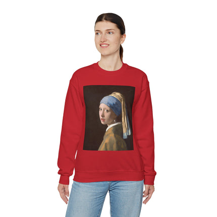 Girl with a Pearl Earring by Johannes Vermeer Heavy Blend™ Crewneck Sweatshirt