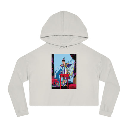 A Visual Journey by Umberto Brunelleschi Women’s Cropped Hooded Sweatshirt