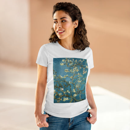 Almond Blossom by Vincent van Gogh Women's Midweight Cotton Tee