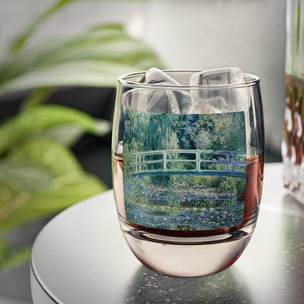 Water Lilies and Japanese Bridge by Claude Monet Whiskey Glass