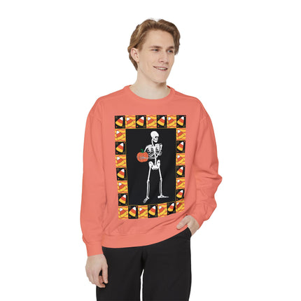 Candy Corn Skeleton Unisex Garment-Dyed Sweatshirt