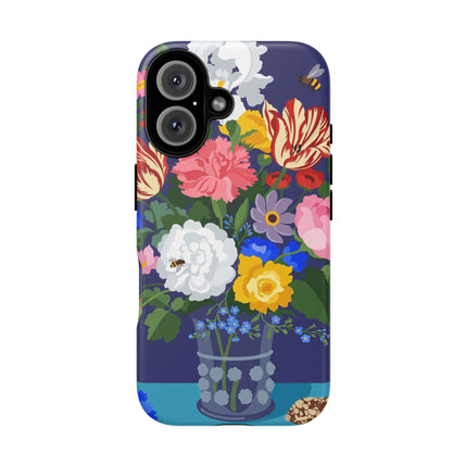 Midnight Floral Bouquet Phone Case – Vibrant Blooms & Enchanted Garden