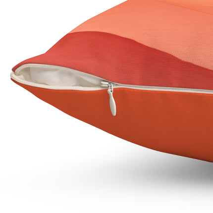 Autumn Serenade in Peach and Orange Spun Polyester Square Pillow