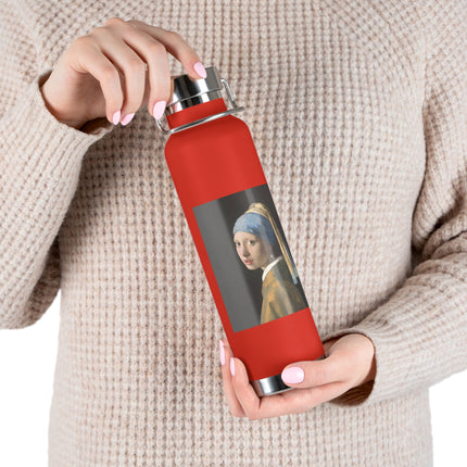 Girl with a Pearl Earring by Johannes Vermeer Copper Vacuum Insulated Bottle, 22oz