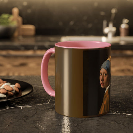 Girl with a Pearl Earring by Johannes Vermeer Colorful Mugs (11oz, 15oz)