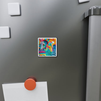 Surfing Zebra Die-Cut Magnets (5 Sizes)