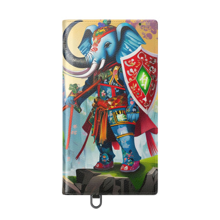 🐘⚔️ Cyberpunk Elephant Samurai Flip Case – Ancient Wisdom & Neon Power