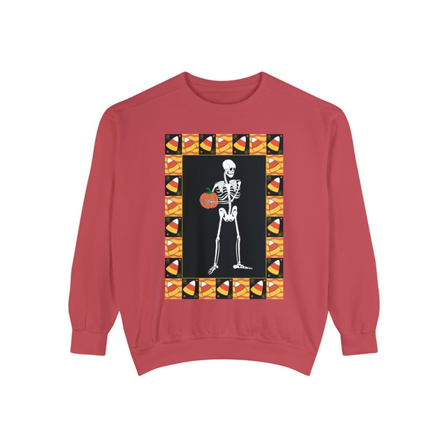 Candy Corn Skeleton Unisex Garment-Dyed Sweatshirt