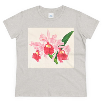 Cattleya gigas by Jean Jules Linden Women's Midweight Cotton Tee