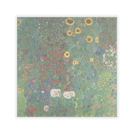 Farm Garden with Sunflowers by Gustav Klimt Kiss-Cut Stickers (4 Sizes)