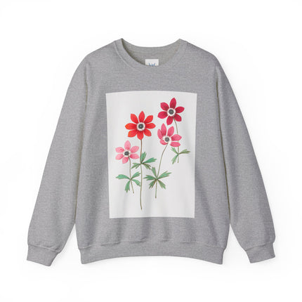 Anemoon, Anemone by Anselmus Boëtius de Boodt Heavy Blend™ Crewneck Sweatshirt
