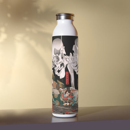 Mitsukuni Defying the Skeleton Spectre by Utagawa Kuniyoshi Slim Water Bottle
