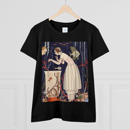 L'Etourdissant Petit Poisson (The Dazzling Little Fish) by George Barbier Women's Midweight Cotton Tee
