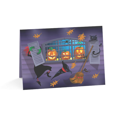 Whimsical Halloween Mischief Greeting Cards (1, 10, 30, and 50pcs)