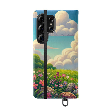 🪁🐉 Geisha Kitten and the Dragon Kite Flip Case – Joyful Flight & Dragon Spirit