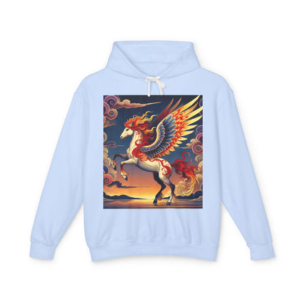 Flame-Winged Horse at Sunset Hoodie
