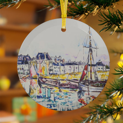 Le Croisic by Paul Signac Glass Ornament – Harbor Light & Impressionist Calm