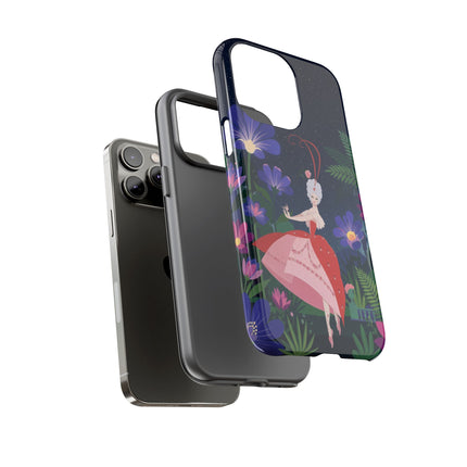 🌺✨ The Lady Of The Starlit Enchanted Garden Phone Case – Art Deco Floral Fantasy