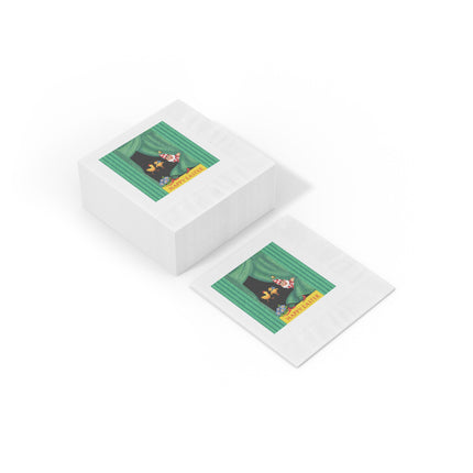 Easter Elf's Whimsy White Coined Napkins