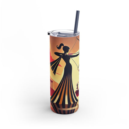 Art Deco Valentine's Romance Skinny Matte Tumbler, 20oz
