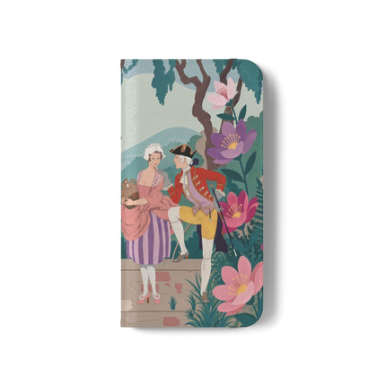 🌺🎭 The Garden Courtship Flip Case – Art Deco Floral Romance