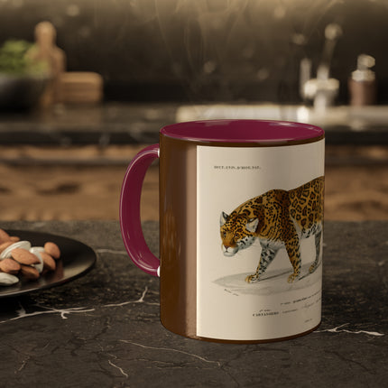 Jaguar by Charles Dessalines D' Orbigny Colorful Mugs, 11oz