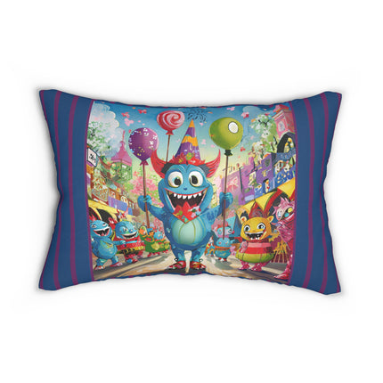 Monster Parade Madness Spun Polyester Lumbar Pillow