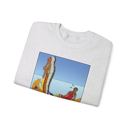 Le long du Missouri (Indian couple on the Missouri River) by George Barbier Heavy Blend™ Crewneck Sweatshirt