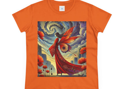 The Poppy Fairy in the Wind Cotton Tee