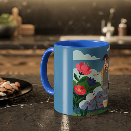 Garden Of New Beginnings Colorful Mugs – Art Deco Floral Elegance