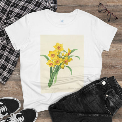 Choix des plus belles fleurs, Plate 052 by Pierre Joseph Redouté  Women's Midweight Cotton Tee
