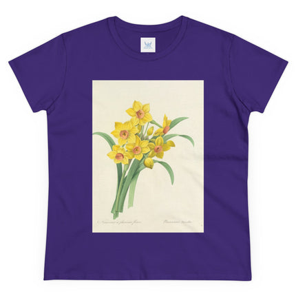 Choix des plus belles fleurs, Plate 052 by Pierre Joseph Redouté  Women's Midweight Cotton Tee