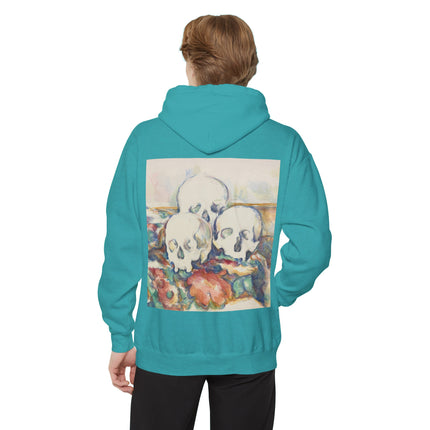 The Three Skulls by Paul Cézanne Unisex Garment-Dyed Hoodie