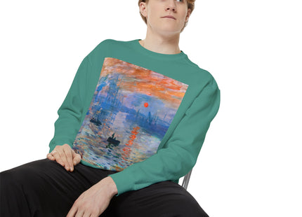 Sunrise by Claude Monet Unisex Garment-Dyed Sweatshirt