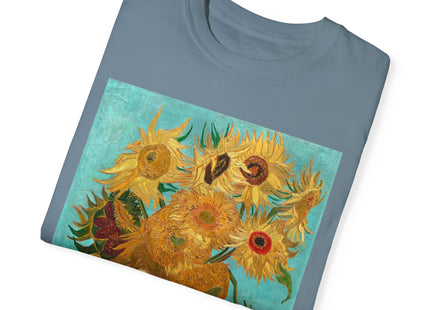 Vase with Twelve Sunflowers by Vincent van Gogh Unisex Garment-Dyed T-shirt