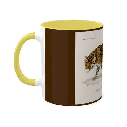 Jaguar by Charles Dessalines D' Orbigny Colorful Mugs, 11oz