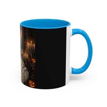 🌙🎃 The Moonlit Pumpkin Parlor Colorful Mug – Elegant Halloween Charm