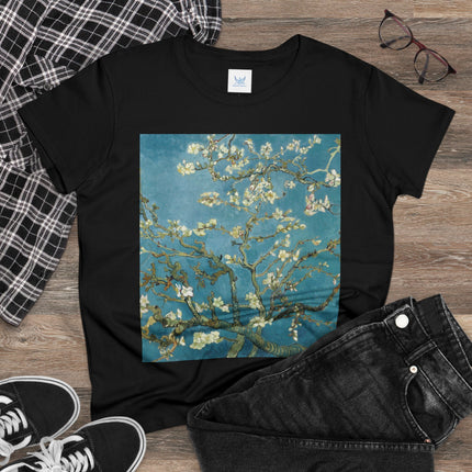 Almond Blossom by Vincent van Gogh Women's Midweight Cotton Tee