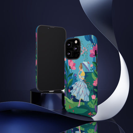 🌸☂️ A Stroll Through The Enchanted Forest Phone Case – Art Deco Floral Fantasy