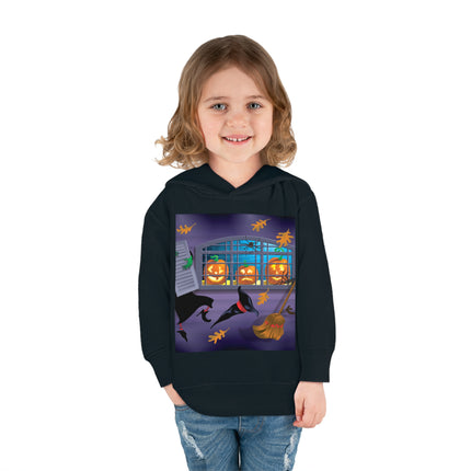 Whimsical Halloween Mischief Toddler Pullover Fleece Hoodie