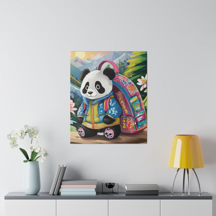 Baby Panda Matte Canvas, Stretched, 0.75"
