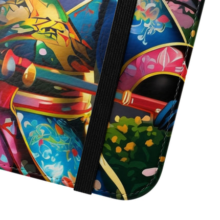 🦊⚔️ Cyberpunk Panda Samurai Flip Case – Futuristic Honor & Kitsune Spirit
